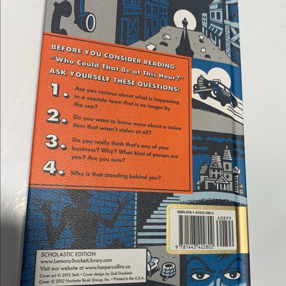 BRAND NEW. Lemony Snicket: “Who Could That Be At This Hour?” (Hard cover book) - Picture 2 of 2